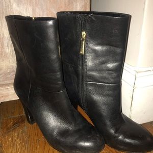 Black heeled booties! Perfect for work!